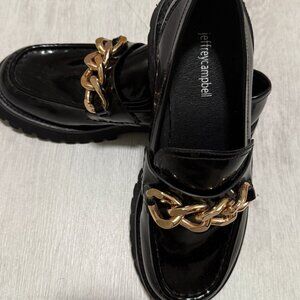 Jeffrey Campbell Black Patent Loafers, Size 9
